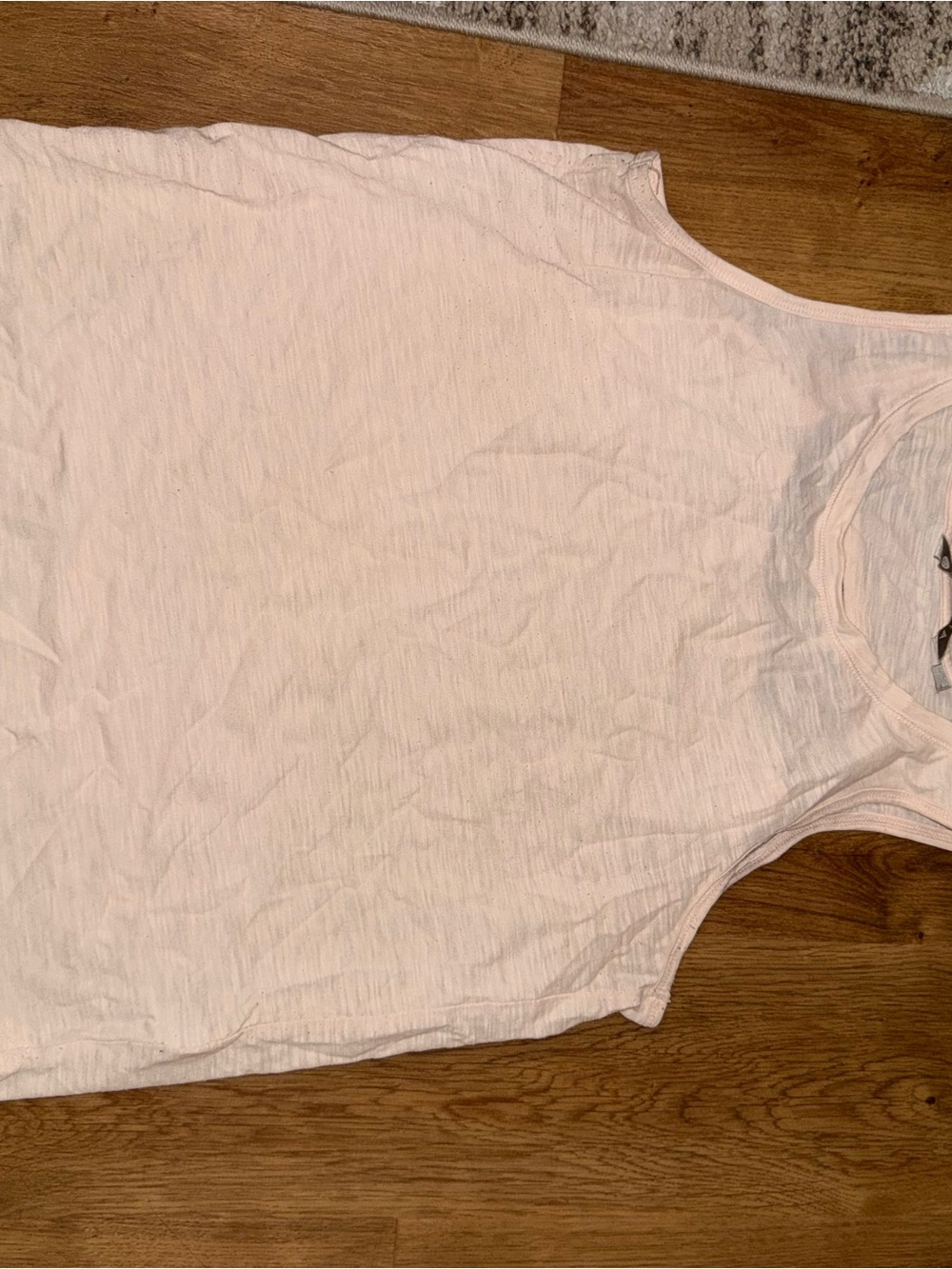 Athleta Pale Pink Ribbed Scoop Neck Tank
